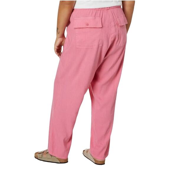 Kut from the Kloth pants Rosalie drawstring linen pink size 1X - Picture 7 of 7